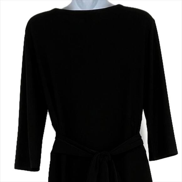 Jones New York Dress Ballet Wrap Dress in Black Size 14 - Picture 5 of 8